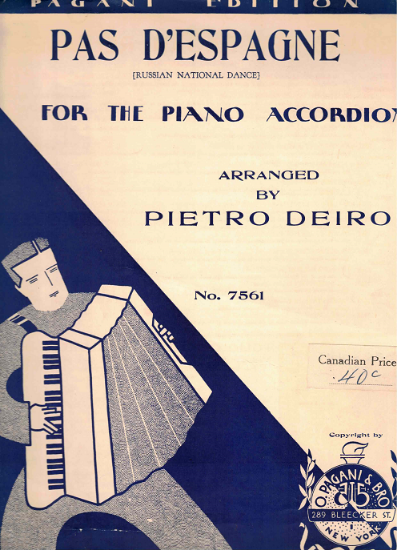 Picture of Pas d'espagne (Russian Dance), arr. Pietro Deiro, accordion solo sheet music