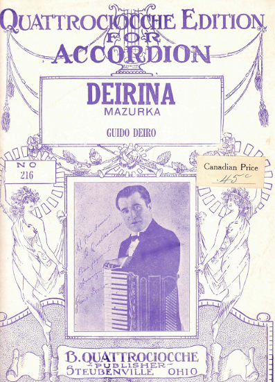 Picture of Deirina (Mazurka), Guido Deiro, accordion solo