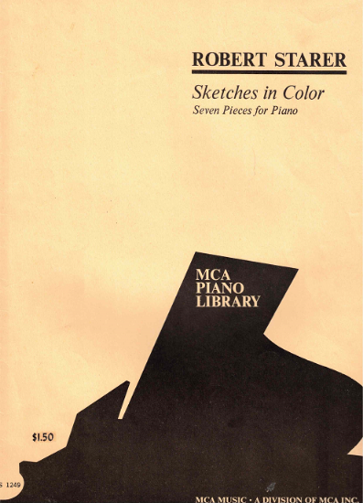 Picture of Sketches in Color, Robert Starer, seven pieces for piano solo