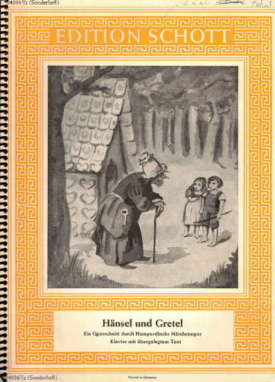 Picture of Hansel and Gretel, Engelbert Humperdinck, piano solo 