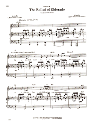 Picture of The Ballad of Eldorado, from "Candide", Candide & chorus, Lillian  Hellman & Leonard Bernstein, pdf copy