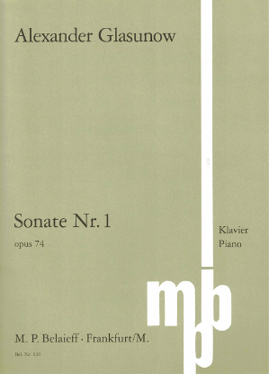Picture of Sonata No. 1 Opus 74, Alexander Glazunov, piano solo 