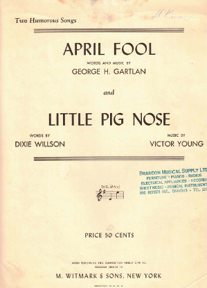 Picture of April Fool, George H. Gartlan, from "Two Humorous Songs"