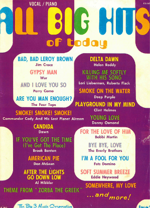 Picture of All Big Hits of Today, 1970's songbook