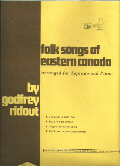Picture of Folk Songs of Eastern Canada, arr. for Soprano & piano by Godfrey Ridout