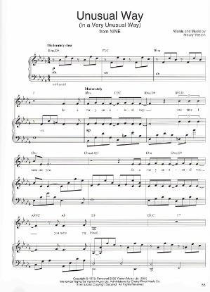 Picture of Unusual Way (In a Very Unusual Way), from "Nine", Maury Yeston, as sung by Barbra Streisand, pdf copy 