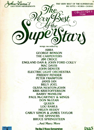 Picture of The Very Best of the Super Stars, 82 songs arr. for big note piano by John Lane