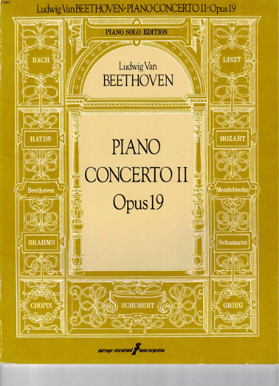 Picture of Piano Concerto No. 2 in Bb Opus 19, Ludwig Van Beethoven, piano solo transcription