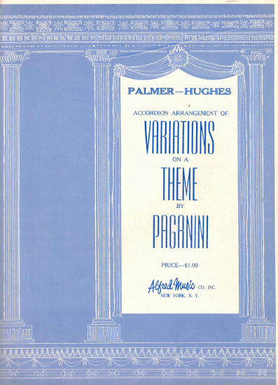 Picture of Variations on a Theme (Caprice No. 24) by Paganini, arr. Palmer-Hughes, accordion solo 
